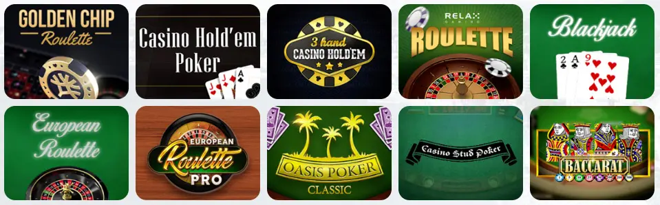 Jeux de table au VERSAILLES CASINO